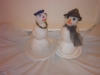 Fayetteville residents made "snow people"