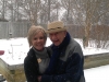 Shelby resident Percy Quantz and team member Leigh Howell make snow memories