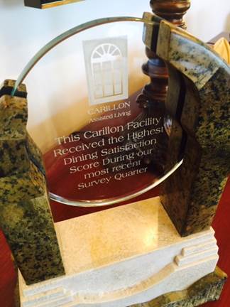 Carillon 2016 Dining Excellence Award - Award